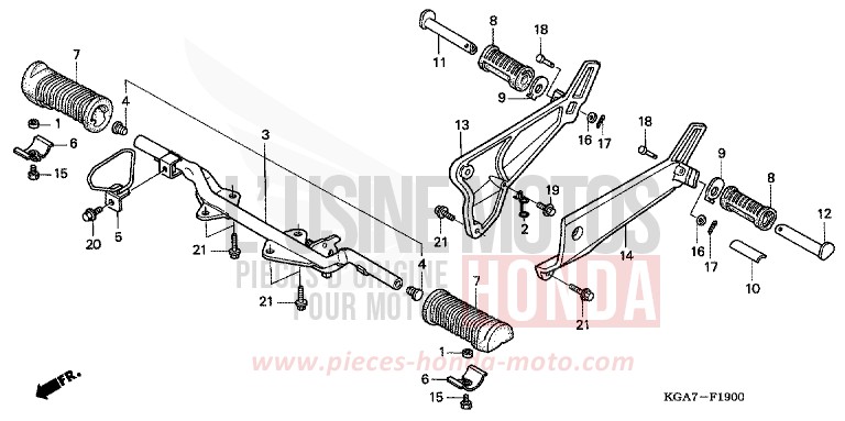 STEP for CG125 TITAN ES FORCE SILVER METALLIC (NH411) from 2004